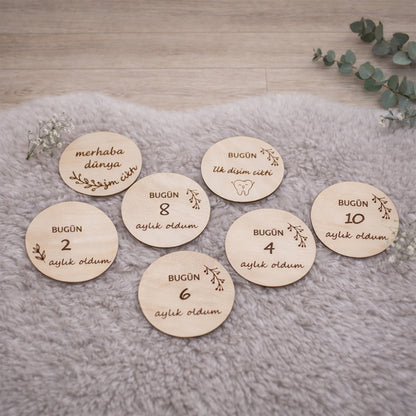 Babymeilensteinkarten 12 aylik Türkce