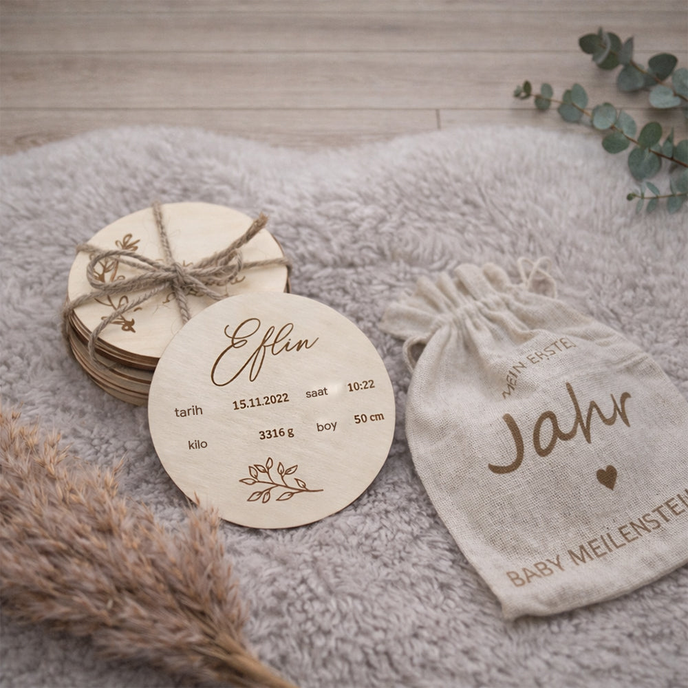 Babymeilensteinkarten 12 aylik Türkce