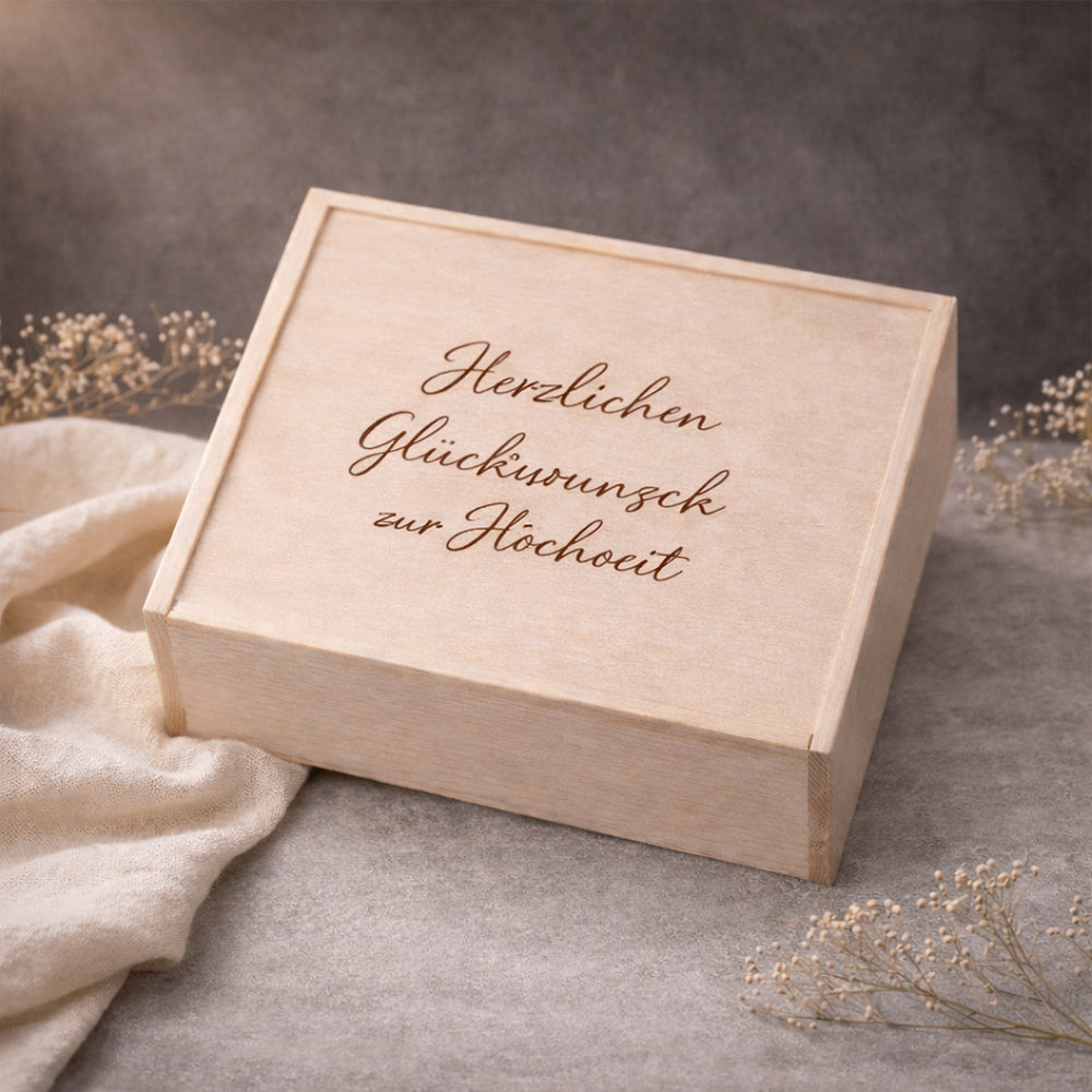 Erinnerungsbox Holz Glückwunsch